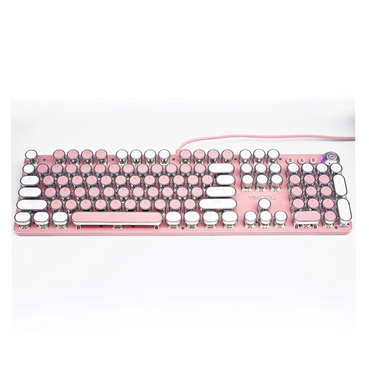 Teclado Gamer Mecánico Profesional Yindiao Rosado3