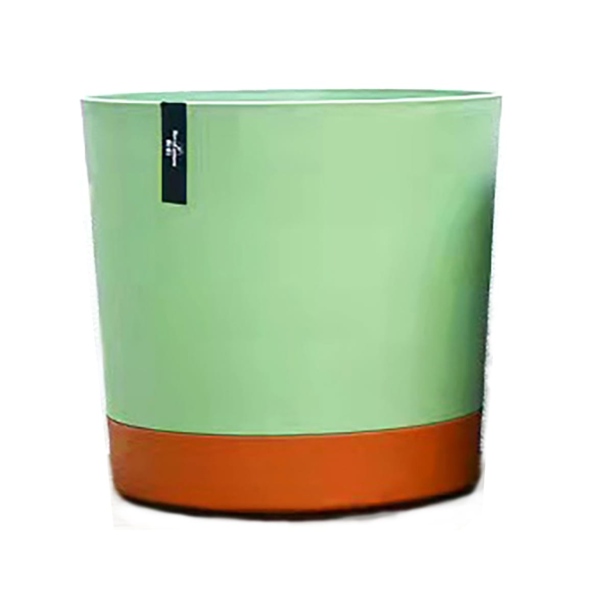 Macetero con Bandeja Extraible y Drenaje Reflexivo 25x23 cms  Verde1