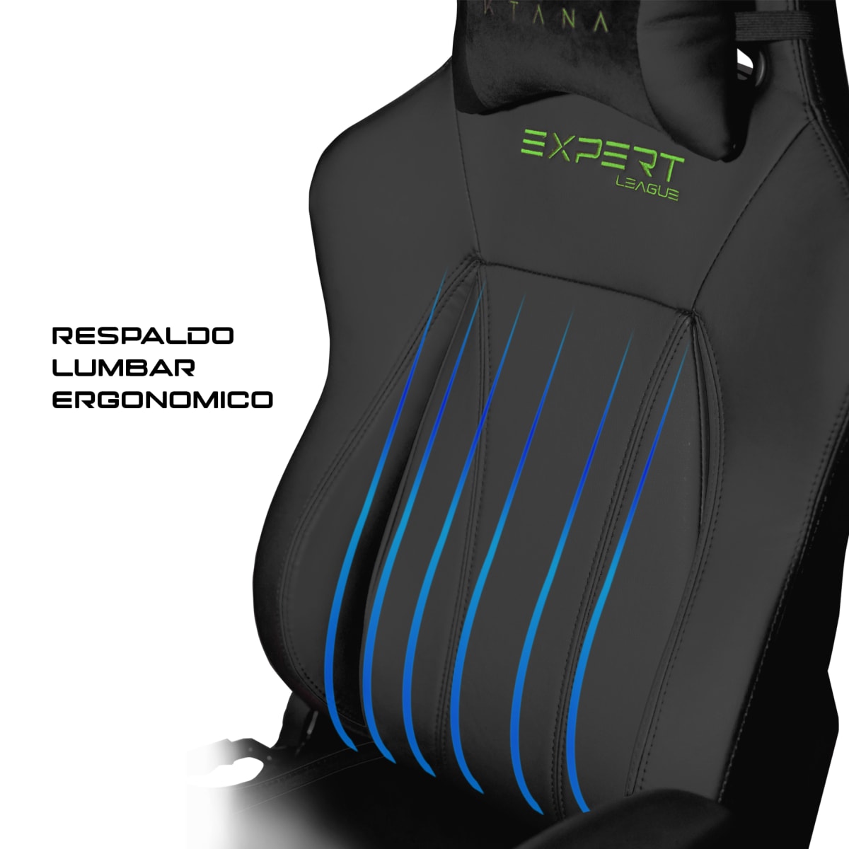 Silla Gamer de Competición Expert League Ktana color Negro con Mouse de Regalo6
