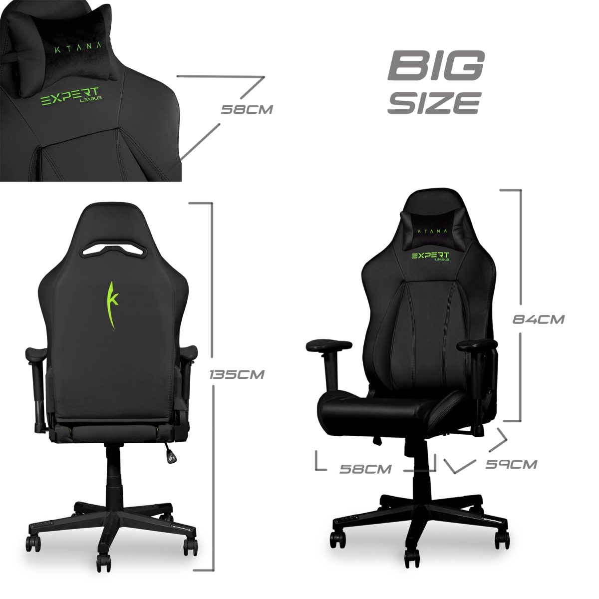 Silla Gamer Competición Expert League Ktana Roja más Mouse de Regalo9