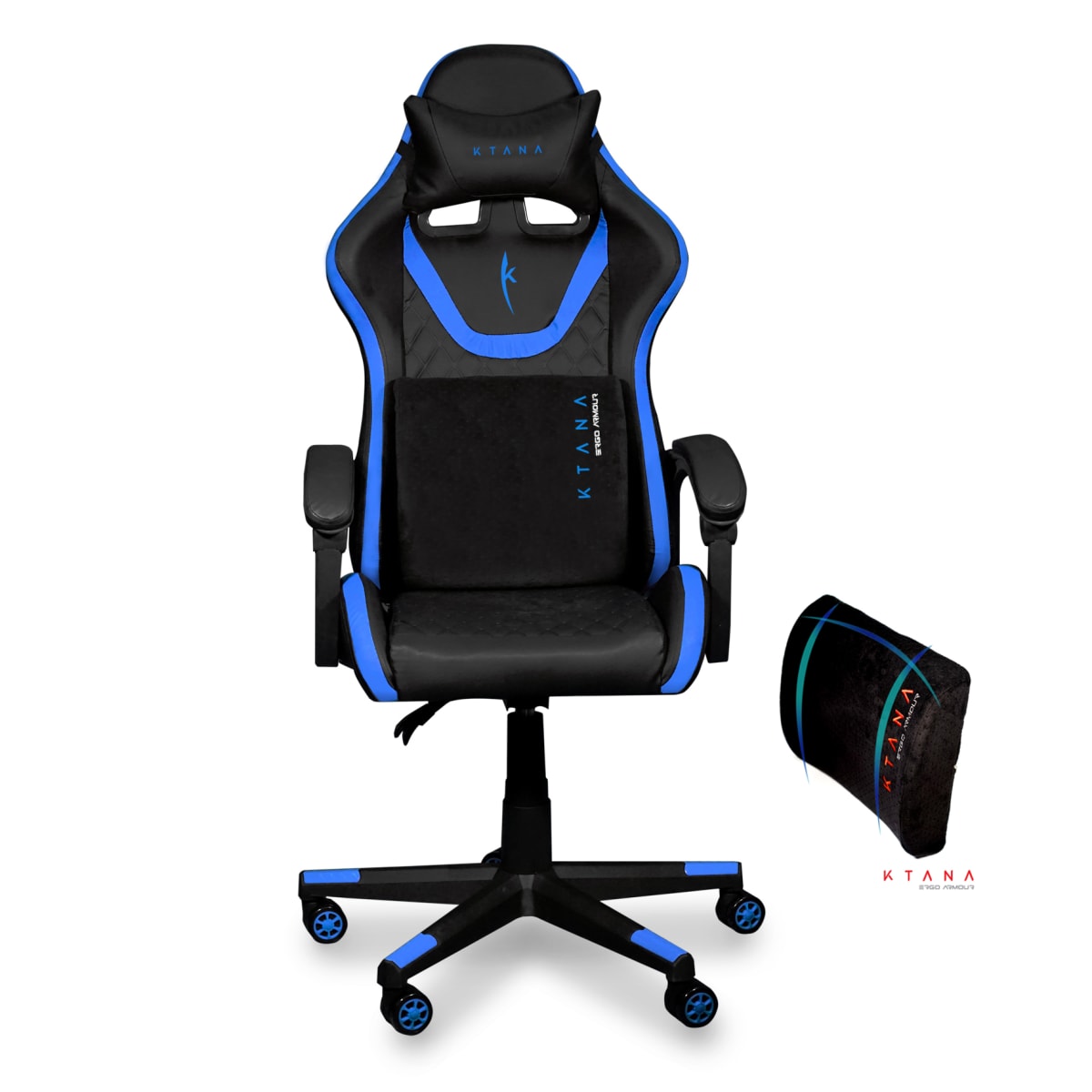 Silla Gamer modelo Ergo Prime Ktana Negra - Azul2
