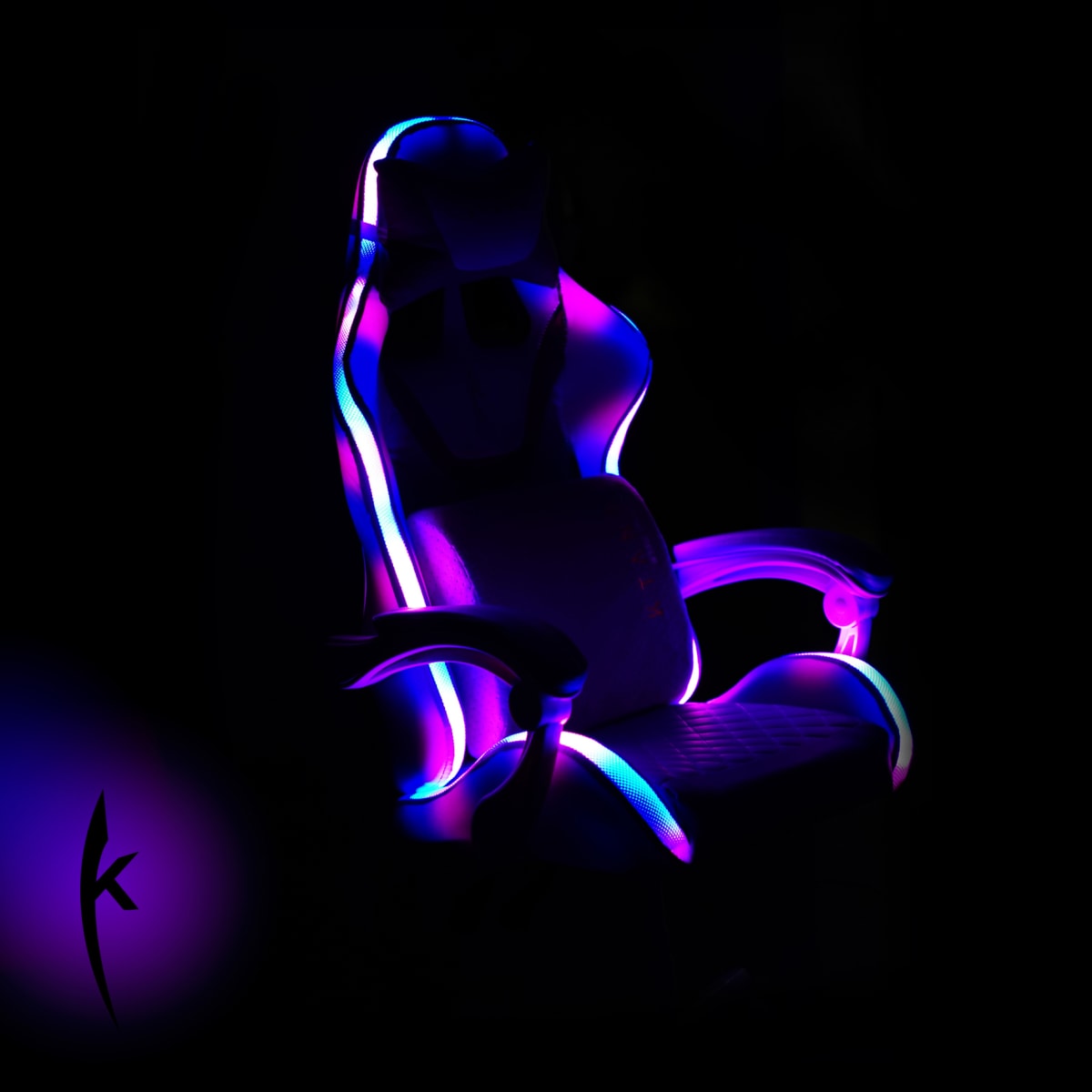 Silla Gamer Led Spectre Premier Ktana Rosa con Cojín Ergo3