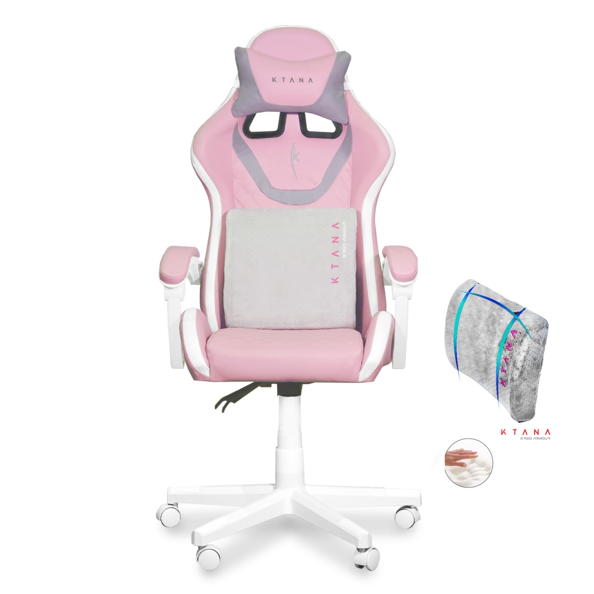Silla Gamer modelo Ergo Prime Ktana Rosada2