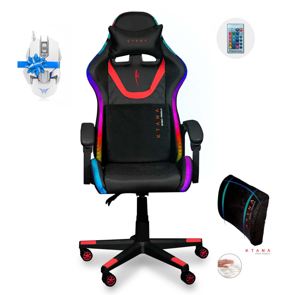 Silla Gamer Led Spectre Premier Ktana Roj1