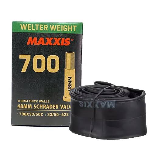 Cámara Maxxis 700x33/50C con válvula de auto (Schrader) de 48 mm1
