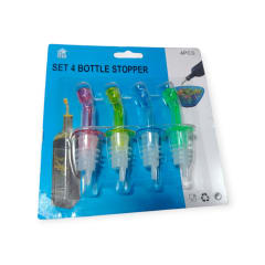 SET DE VERTIDORES DE BOTELLA X 4 PLASTICO 0