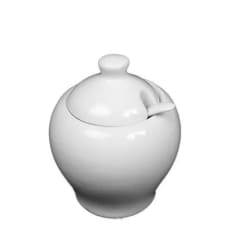 AZUCARERO Con CUCHARITA De Loza Hotelera JY-2190 - ICHI