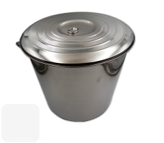 BALDE ACERO INOX CON TAPA  - VINOD
