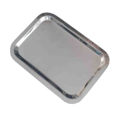 BANDEJA ACERADA GRANDE - TIPO SNACK 47.5X38 CM.