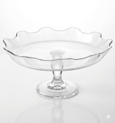 BANDEJA SPLASH Porta Torta ondulada 320 mm Con Pedestal 0