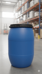 BIDON x 120 Lt Azul Con Suncho y Tapa - PERU