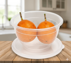 BOWL Plastico MEDIANO Con Tapa - M&R
