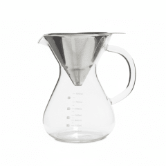 CAFETERA VIDRIO medida/colador BOROSILICATO 0