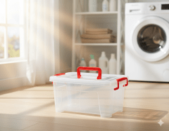 CAJA PLASTICA Con Tapa y Broches - M&R