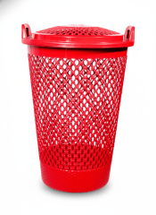 CESTO PLASTICO SAN GABRIEL CON ASA Y TAPA COLORES