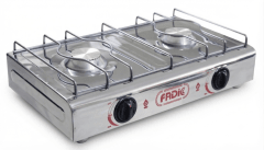 COCINA a GAS 2 Hornillas ECONOMICA Total Acero Sin Tapa