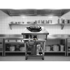 COCINA GAS Total Acero Industrial 1 Hornilla CHIFERA 50x59x85 Cm (40x40)