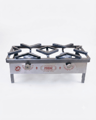 COCINA SEMI-IND 2 Hornillas # 3 Mesa ECONOMICA Parrilla Fija Quemador Aluminio