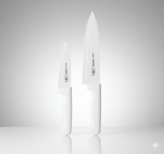 CUCHILLO Para CARNE Mango Blanco Profesional #6, #10 - TRAMONTINA