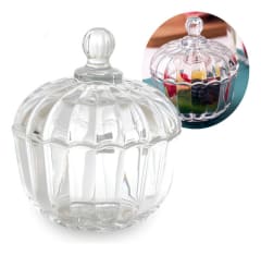 AZUCARERA DE 4¨ DE VIDRIO C/TAPA FRESAS-ROSAS ICHI