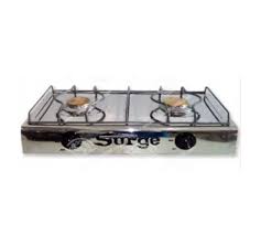 COCINA GAS 2 Hornillas ACERO Sin Tapa - SURGE