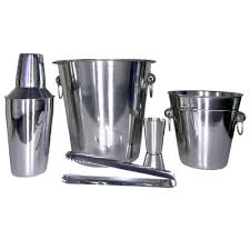 SET De BAR x 5 Piezas ACERO (Hieler/Champag/Cockt/Pinz/Onz)