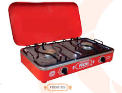 COCINA a GAS 2 Hornillas CLASICO 2 Pz. GRANDE Tablero Acero Con Tapa - FADIC