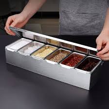 CAJA 6 DIVISIONES Para BAR Base Metal Tapa Acrilica CNDCMP-6