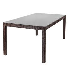 MESA TAVARUA 180 x 95  MODELO RATAN CON VIDRIO TEMPLADO
