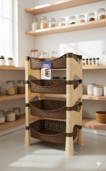 DESPENSERO Plastico Modelo RATAN Multiuso BORA 4 Niveles - HERCUPLAST