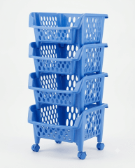 DESPENSERO Plastico REAL Grande 4 Niveles Con Ruedas y Bandeja