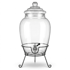 DISPENSADOR de Vidrio 11 lt Con SOPORTE Metal