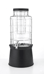 DISPENSADOR Vidrio Modelo BIG WINDOW 2.4 galones 9 lt CON INFUSOR y BASE 0