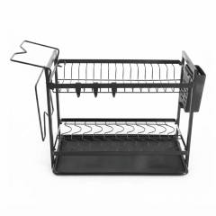 ESCURRIDOR De Platos Acero 2 Pisos 43.5x24x31 Cm