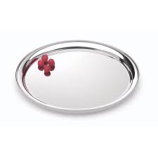 BANDEJA ACERO INOX. REDONDA # 35 CM - VINOD 0
