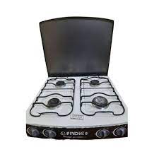 COCINA a GAS 4 hornillas MESA AURORA tablero ACERO tapa COLORES - FADIC
