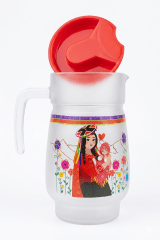 JARRA De Vidrio Pavonada Diseño Peruano FELIZ DIA MAMA