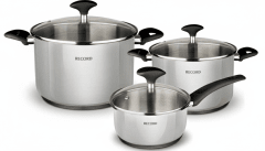 JGO de OLLAS acero INOX. GIA PLUS 22+26+sarten gia 22 - RECORD