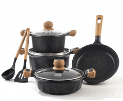 JUEGO de Ollas ROCA VOLCÁNICA 12 Pzs – SOLANGEL