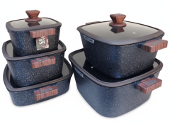 JUEGO De Ollas ROCA VOLCANICA x 10 Pzs 0