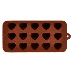 MOLDE Silicona 15 CORAZONES - Patas y Huesos De Perro