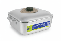 OLLA CALDERO Fundido CUADRADO 24 Cm Con Tapa - UNIVERSAL