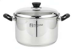 OLLA DE ACERO inoxidable tapa ACERO - tapa VIDRIO 1