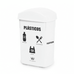 PAPELERA RECTANGULAR # 30 C/LOGO - ECOLOGICO