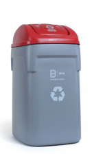 PAPELERA RINO Tapa Vaiven Con Logo 100 lt Ecobasa