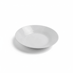 PLATO De Loza BLANCO Hondo CREMA - ICHIMAT