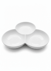 PLATO De Loza IRREGULAR Con 3 Divisiones -- ICHIMAT