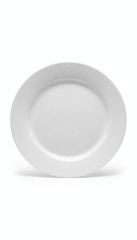 PLATO De Loza REDONDO Parrillero 10.5 Hotelero Blanco - MATUCITA