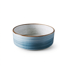 Plato Hondo 533.9Cc Rustic Artisan Azul