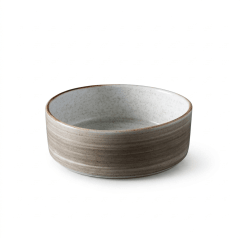 Plato Hondo 533.9Cc Rustic Artisan Gris